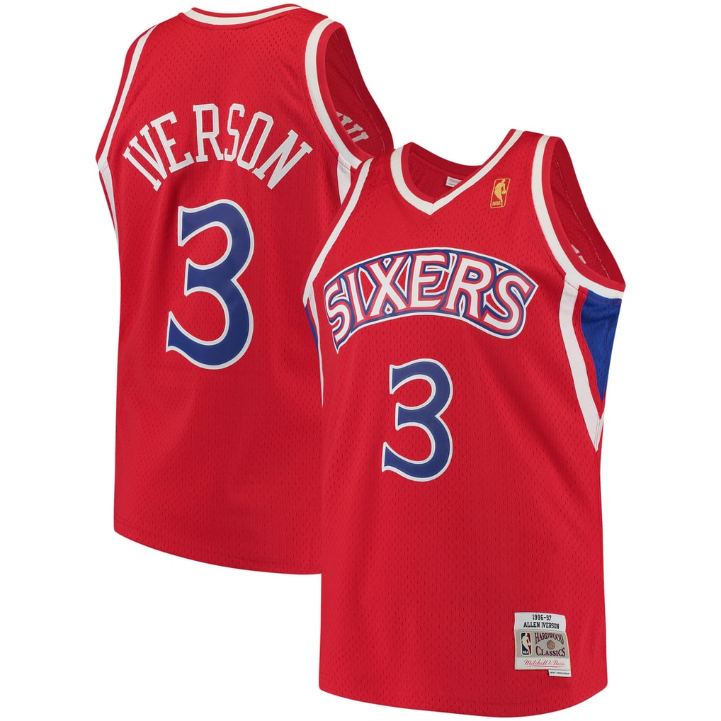 Mitchell & Ness Allen Iverson #3 Philadelphia 76ers Red Hardwood Classics Jersey