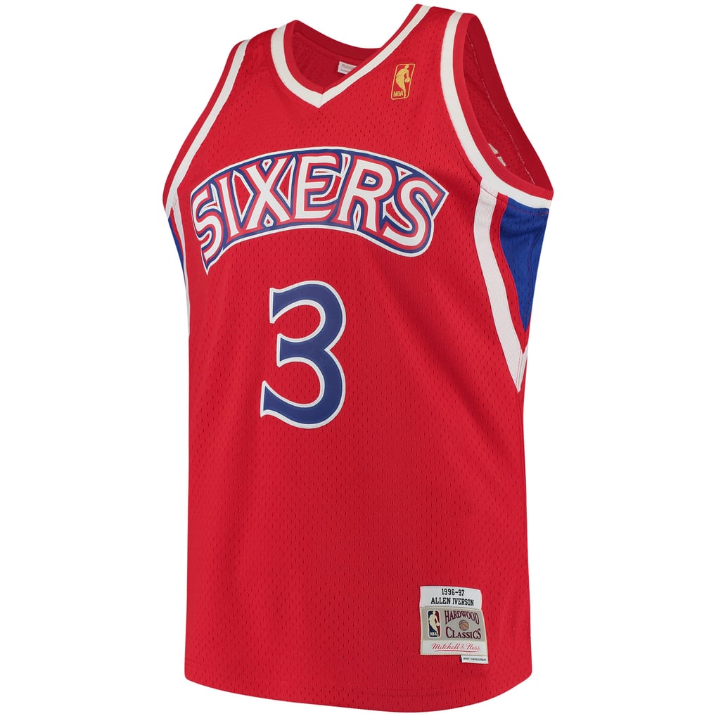 Mitchell & Ness Allen Iverson #3 Philadelphia 76ers Red Hardwood Classics Jersey