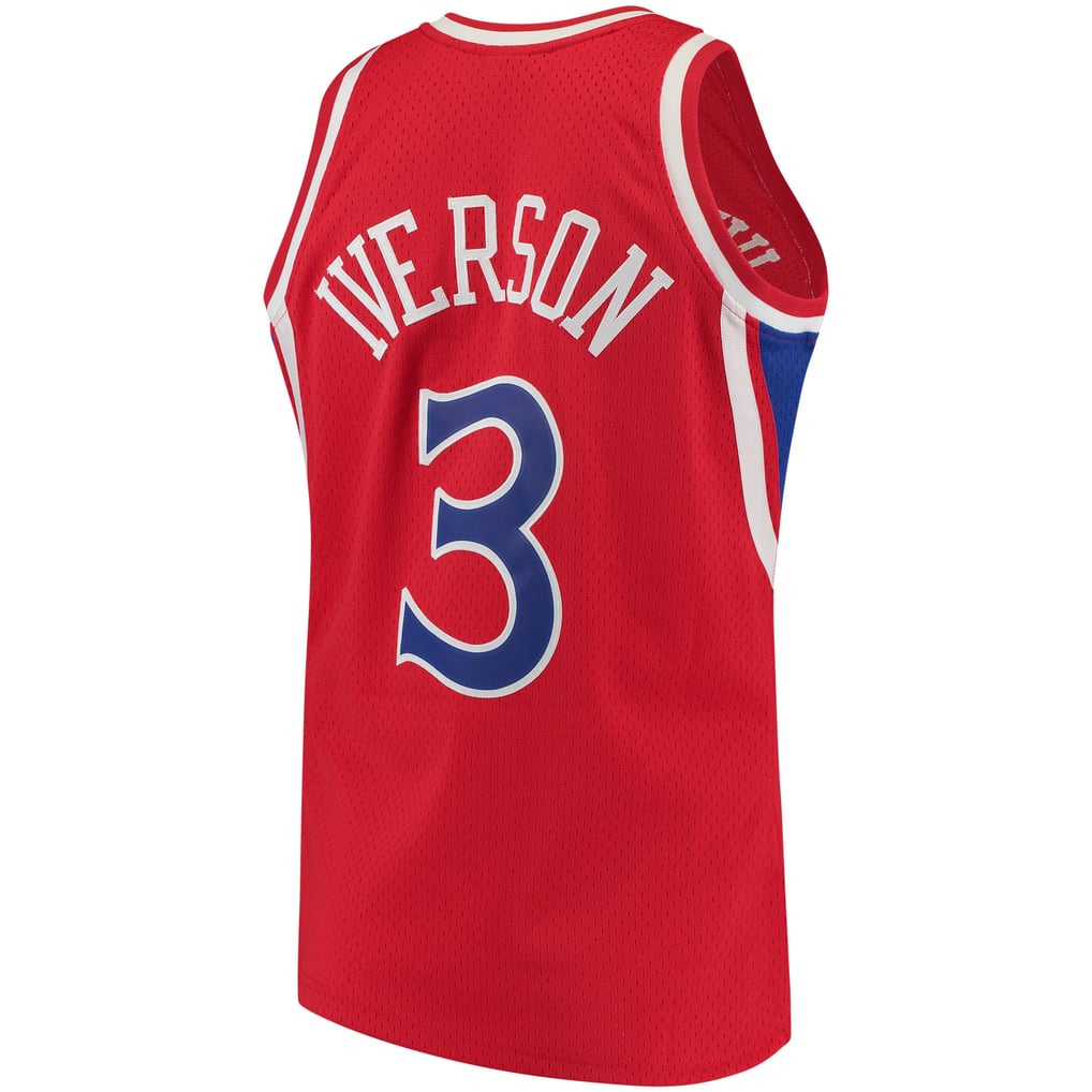 Mitchell & Ness Allen Iverson #3 Philadelphia 76ers Red Hardwood Classics Jersey