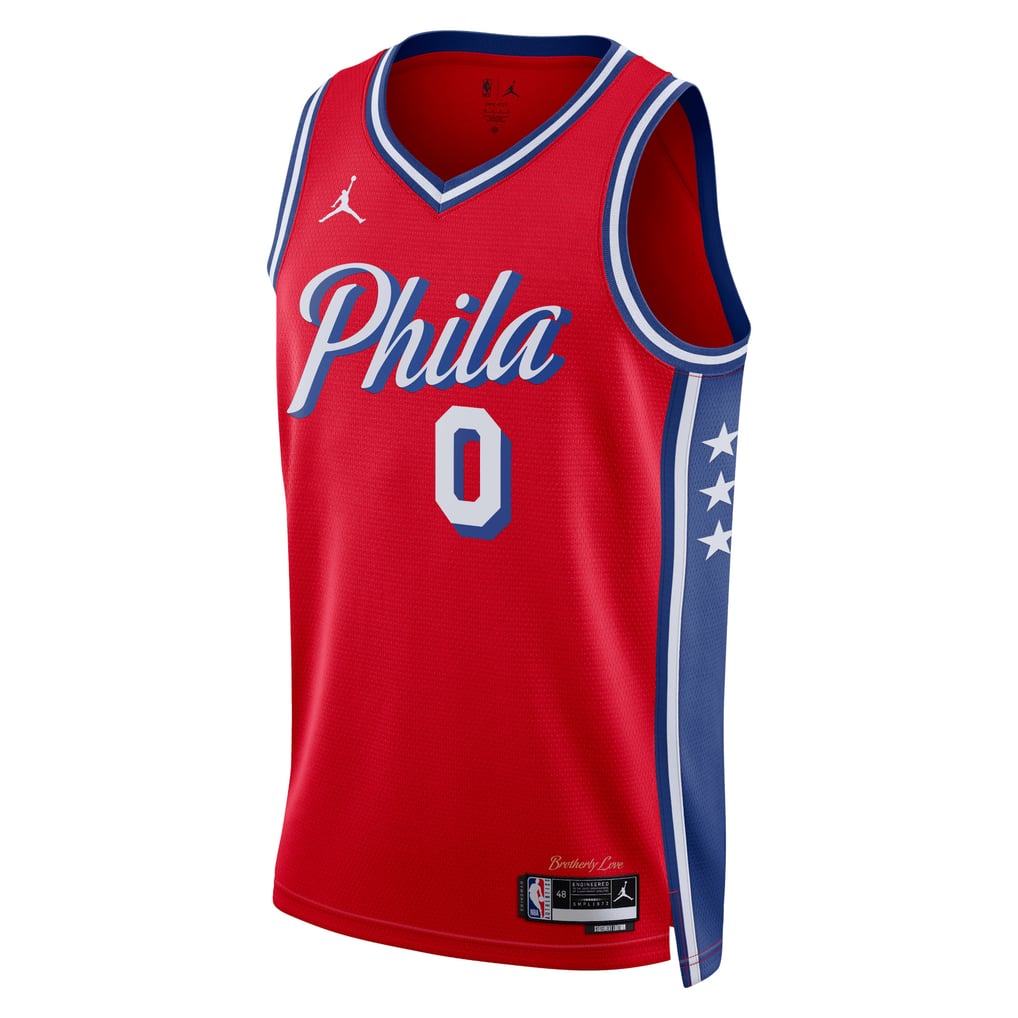 Jordan Brand Tyrese Maxey #0 Philadelphia 76ers Red Home Swingman Jersey