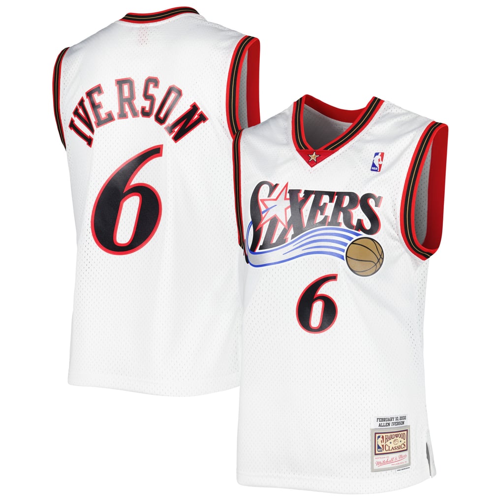 Mitchell & Ness Philadelphia 76ers #6 White Hardwood Classics Jersey