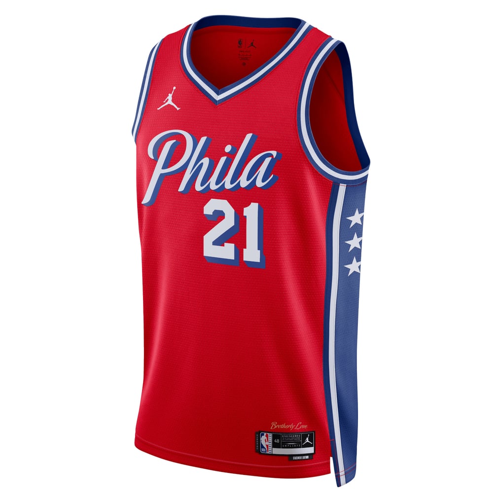 Jordan Brand Joel Embiid #21 Philadelphia 76ers Red Home Swingman Jersey