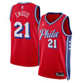 Jordan Brand Joel Embiid #21 Philadelphia 76ers Red Home Swingman Jersey