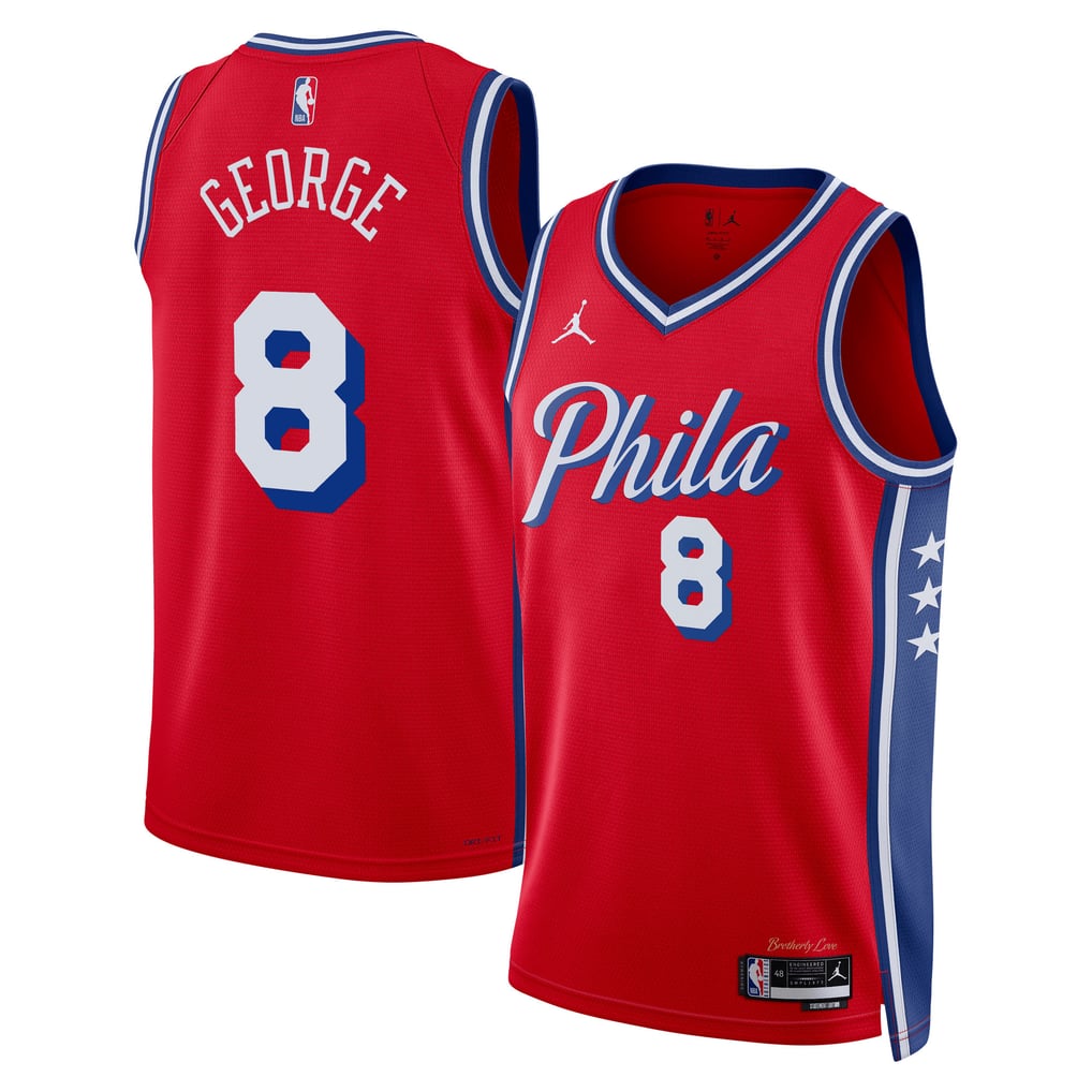 Jordan Brand Paul George #8 Philadelphia 76ers Red Home Swingman Jersey