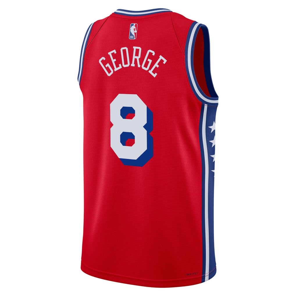 Jordan Brand Paul George #8 Philadelphia 76ers Red Home Swingman Jersey