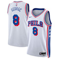 Nike Paul George #8 Philadelphia 76ers White Away Swingman Jersey