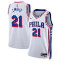 Nike Joel Embiid #21 Philadelphia 76ers White Away Swingman Jersey