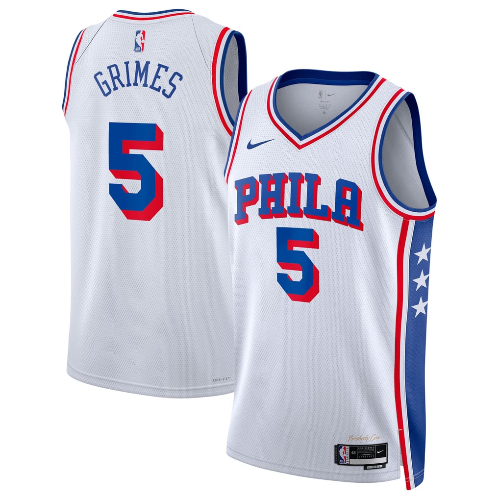 Nike Quentin Grimes #5 Philadelphia 76ers White Away Swingman Jersey
