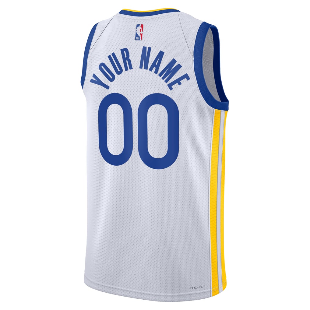 Nike Golden State Warriors Custom White Away Swingman Jersey