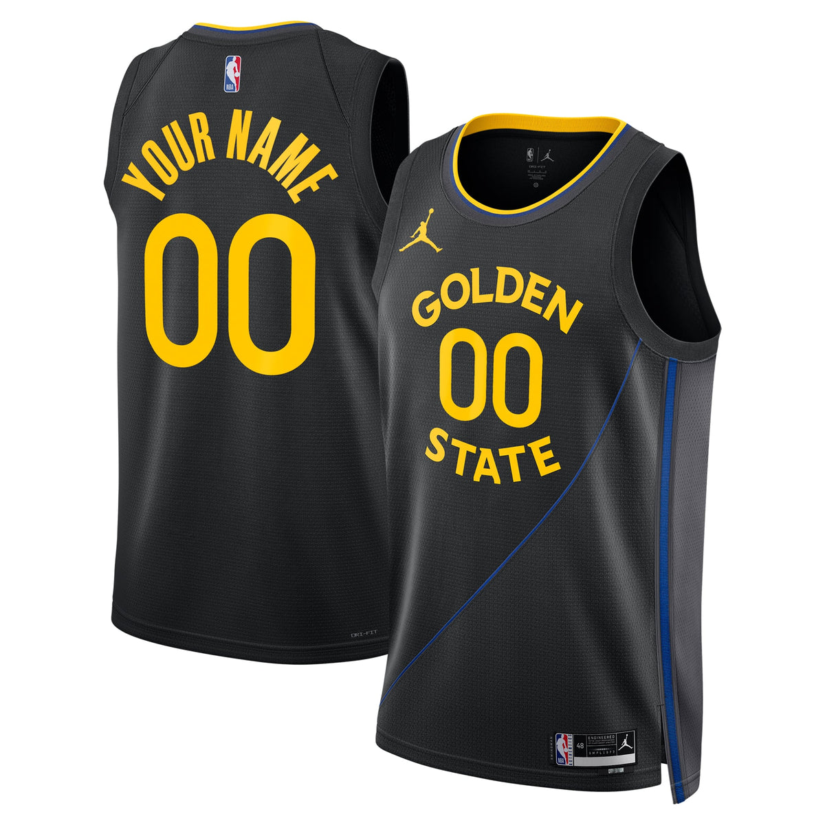 Jordan Brand Golden State Warriors Custom Black Statement Edition Swingman Jersey
