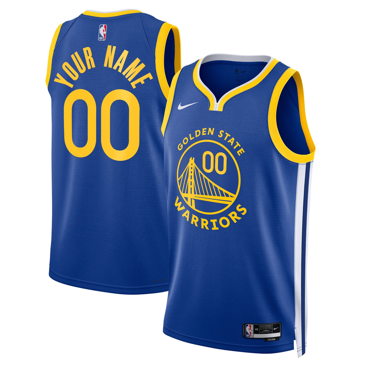 Nike Golden State Warriors Custom Royal Blue Home Swingman Jersey