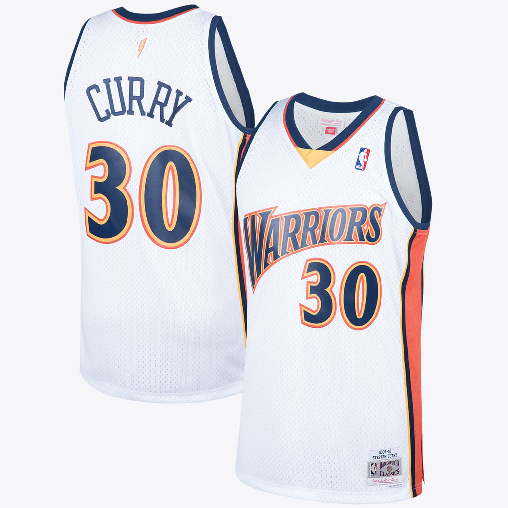 Mitchell & Ness Stephen Curry #30 Golden State Warriors White Hardwood Classics Jersey