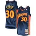 Mitchell & Ness Stephen Curry #30 Golden State Warriors Navy Hardwood Classics Authentic Jersey
