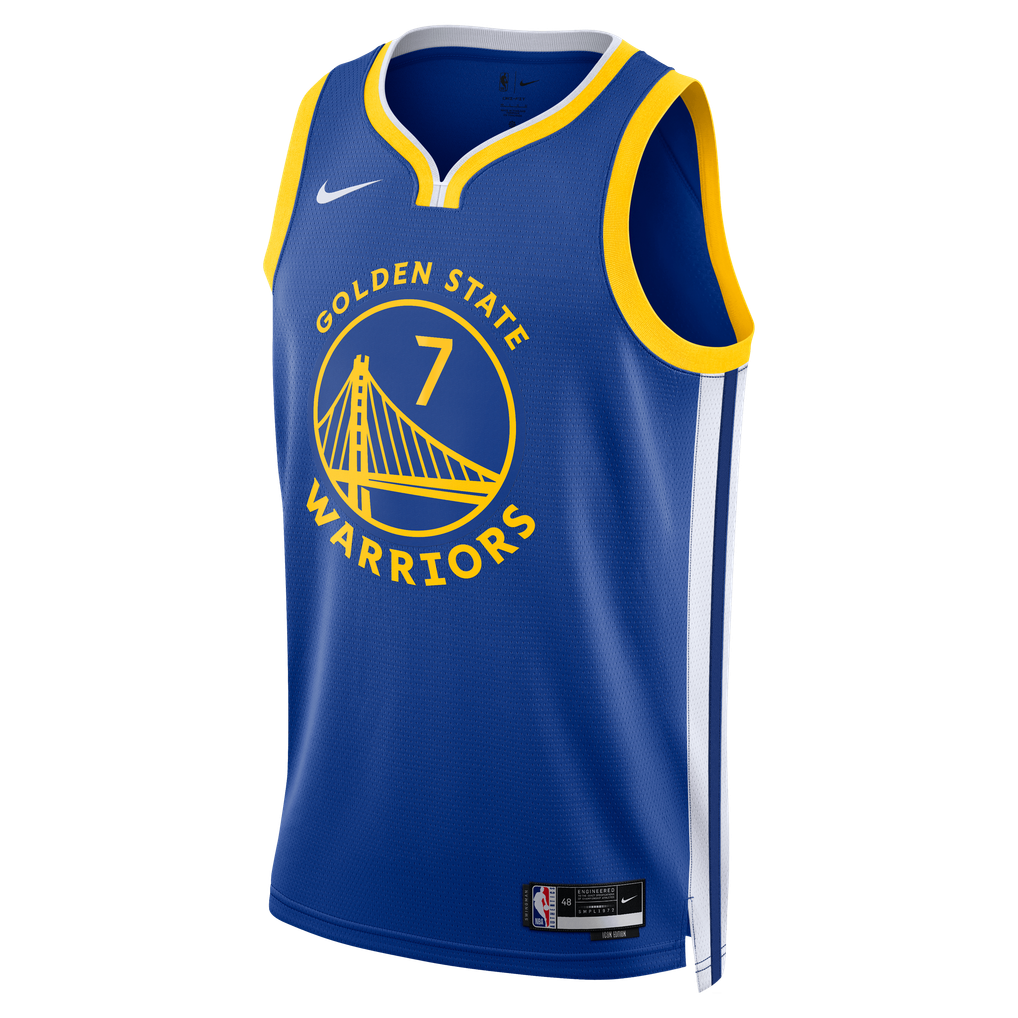 Nike Kristaps Porzingis #7 Golden State Warriors Royal Blue Home Swingman Jersey