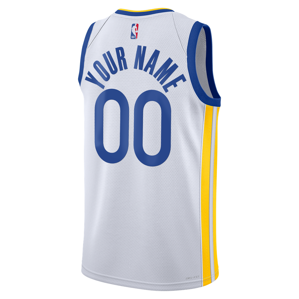 Nike Golden State Warriors Custom White Away Swingman Jersey