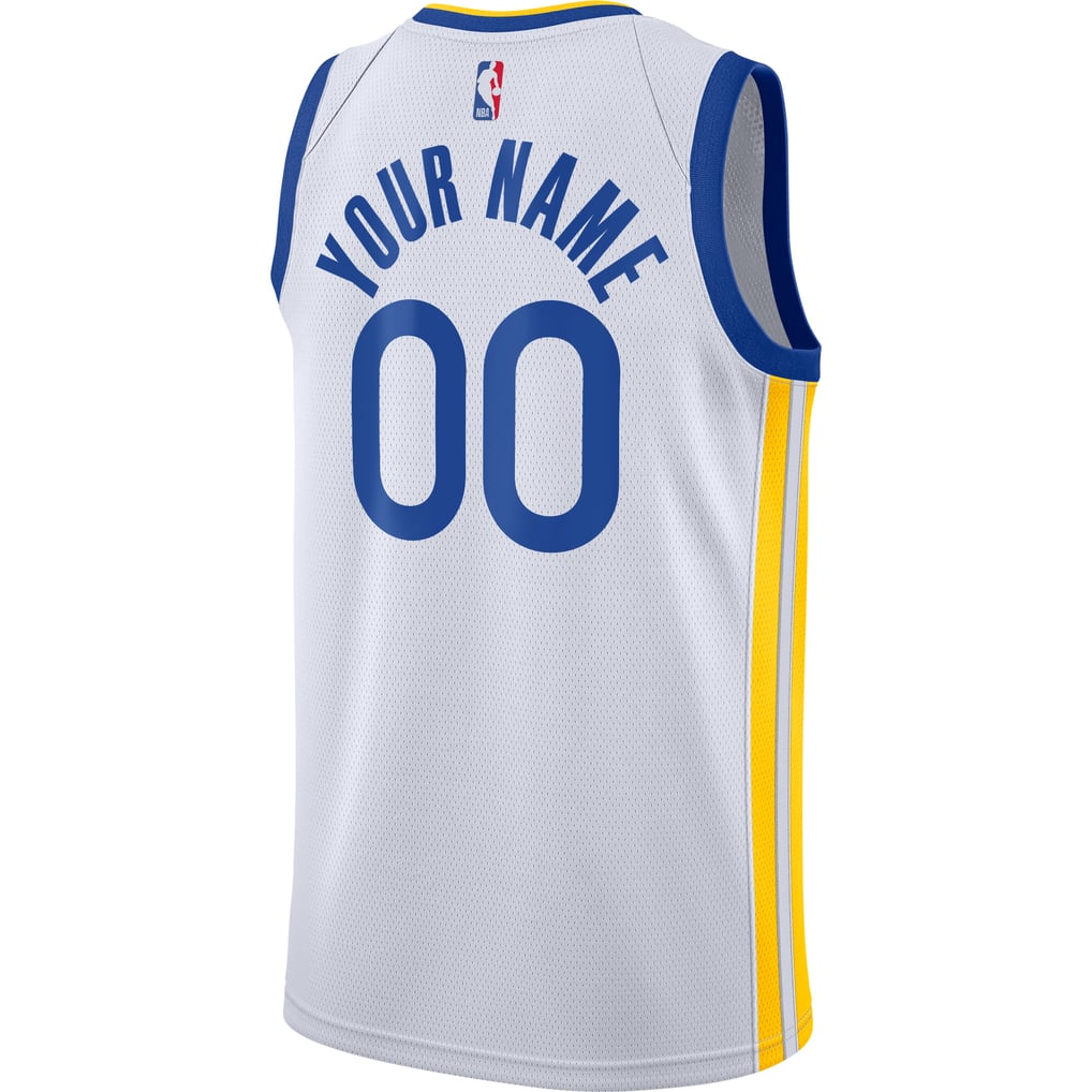 Nike Golden State Warriors Custom White Away Swingman Jersey