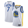 Nike Kristaps Porzingis #7 Golden State Warriors White Away Swingman Jersey