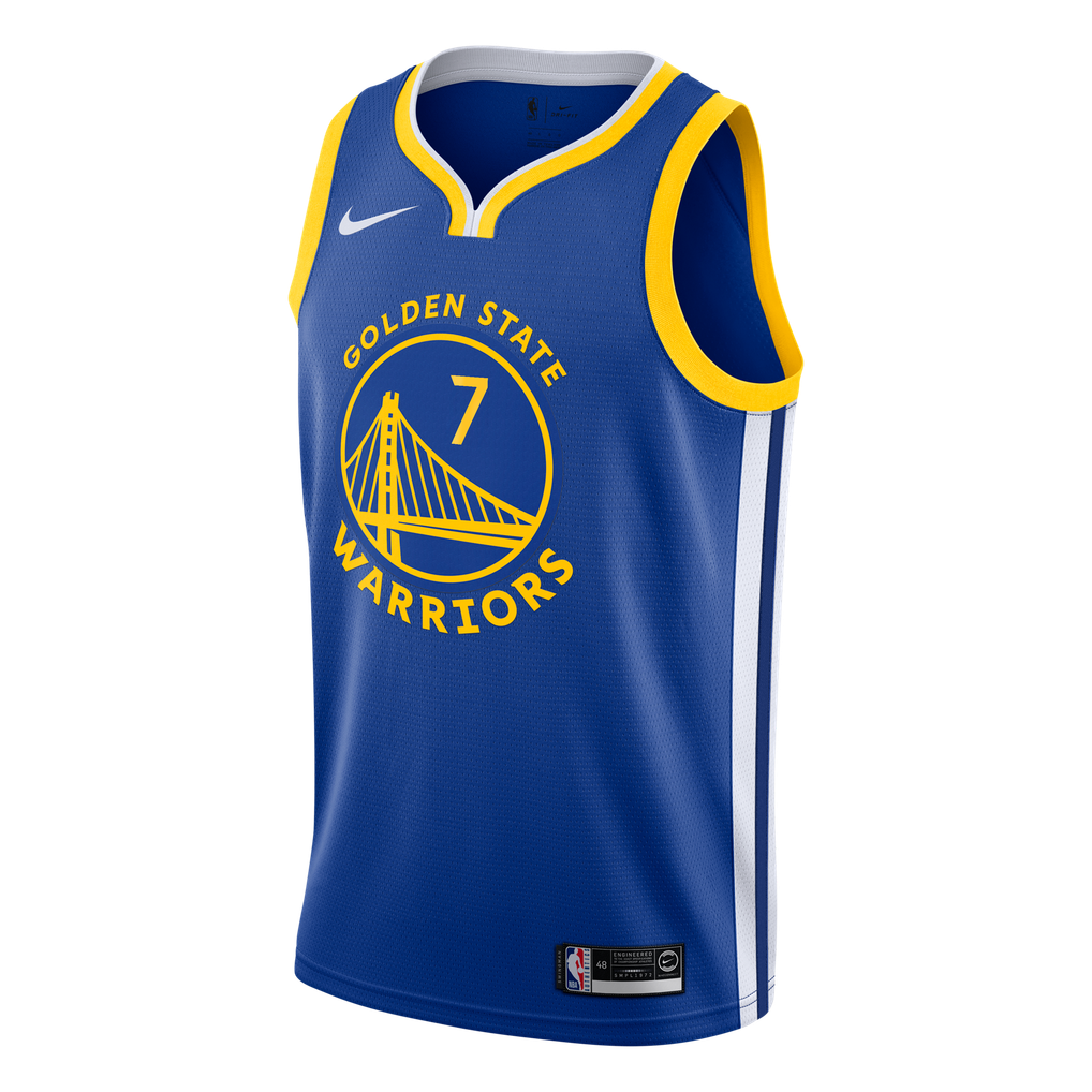 Nike Kristaps Porzingis #7 Golden State Warriors Royal Blue Home Swingman Jersey