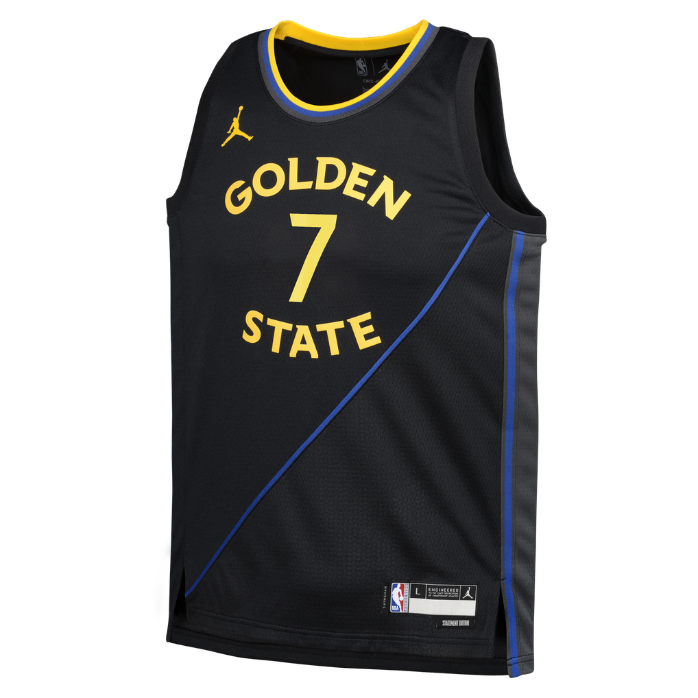 Jordan Brand Kristaps Porzingis #7 Golden State Warriors Black Statement Edition Swingman Jersey