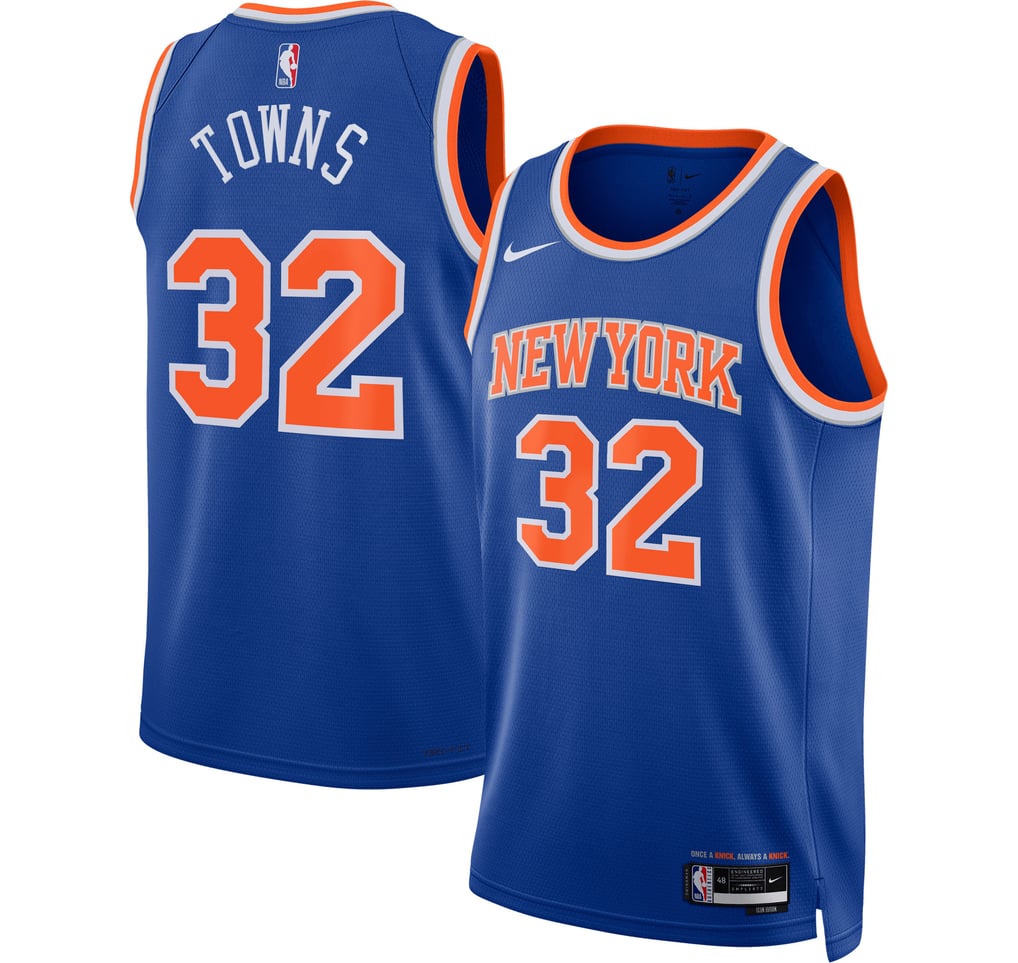 Nike Karl-Anthony Towns #32 New York Knicks Blue Home Swingman Jersey