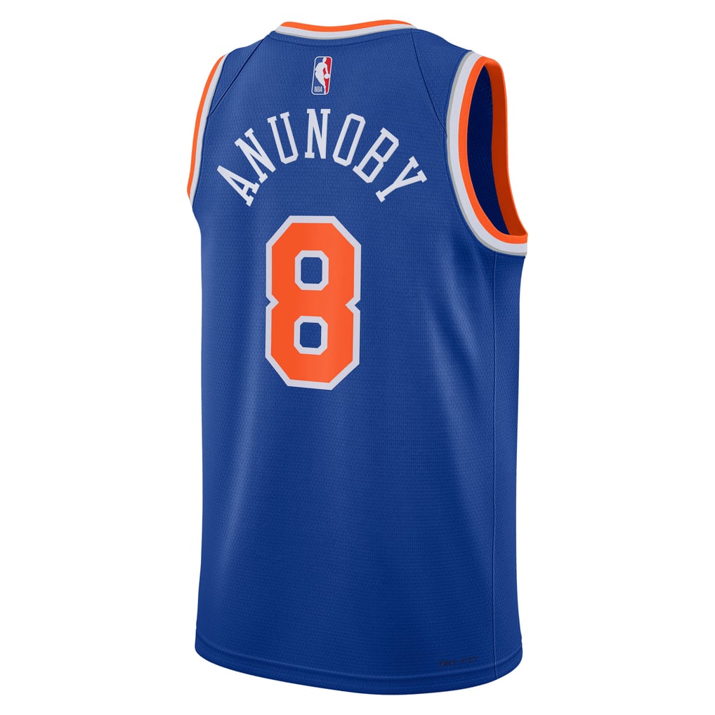 Nike OG Anunoby #8 New York Knicks Blue Home Swingman Jersey