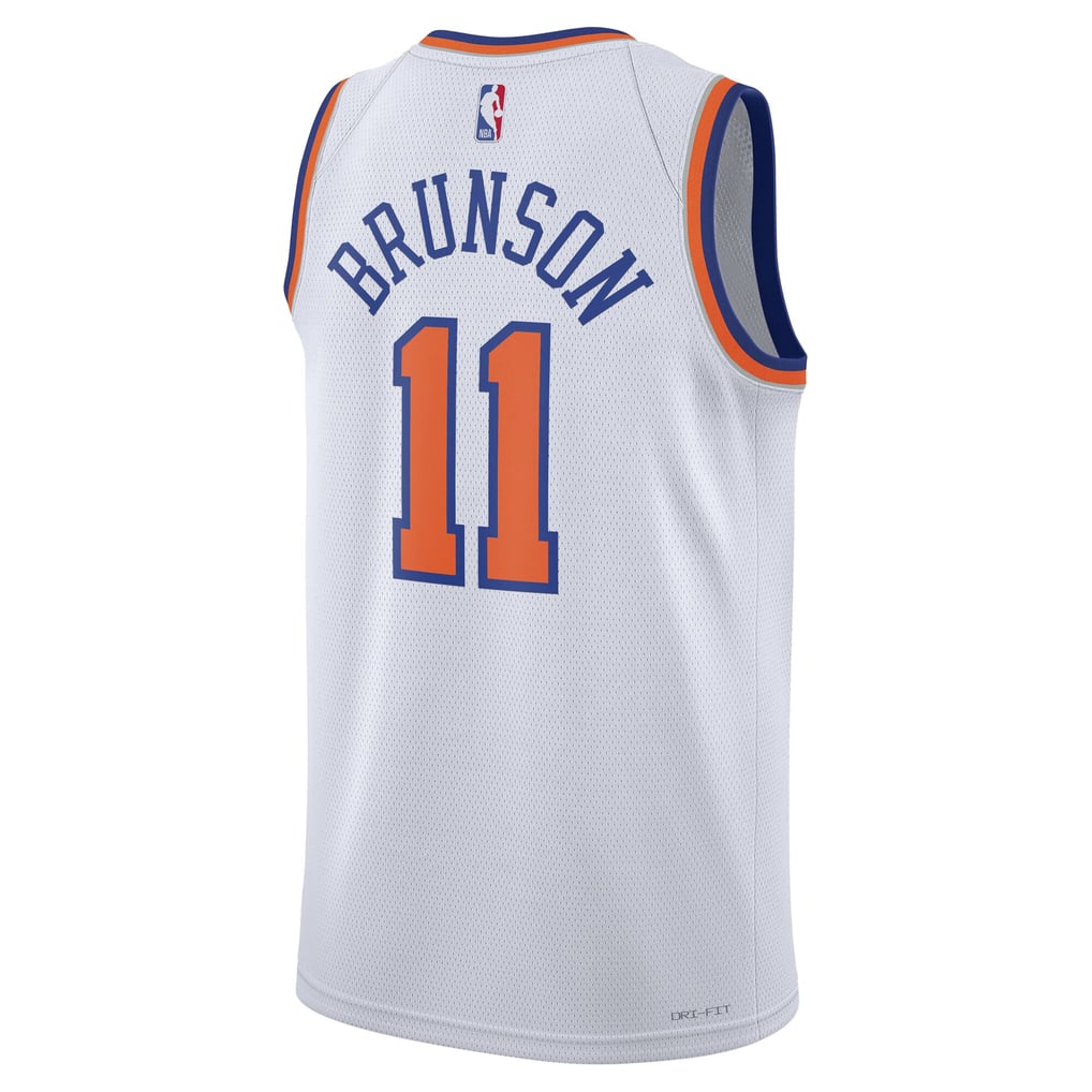 Nike Jalen Brunson #11 New York Knicks White Away Swingman Jersey