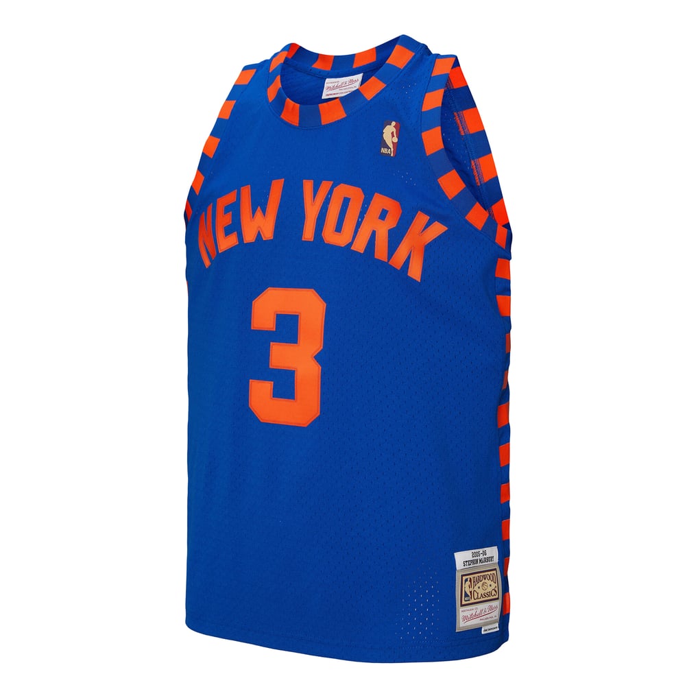 Mitchell & Ness Stephon Marbury #3 New York Knicks Blue Hardwood Classics Swingman Jersey
