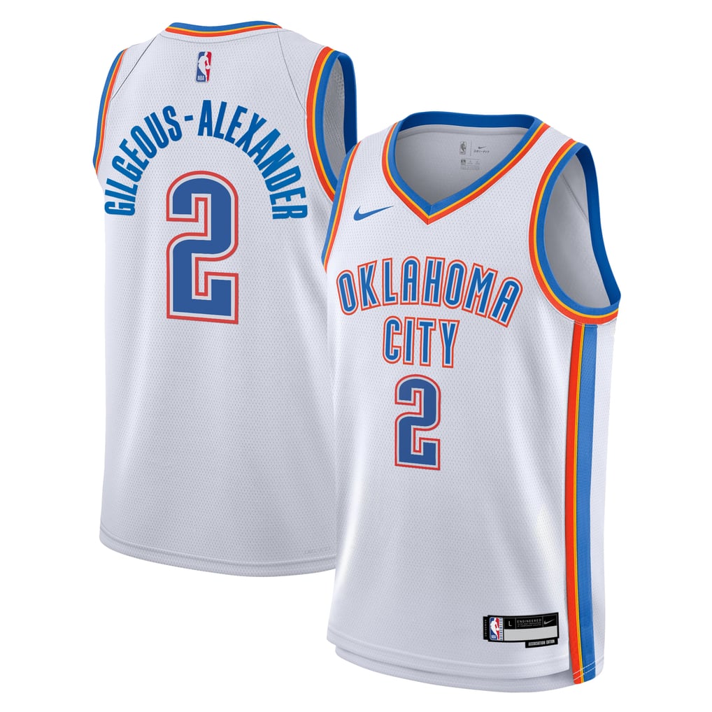 Nike Shai Gilgeous-Alexander #2 Oklahoma City Thunder White Away Swingman Jersey