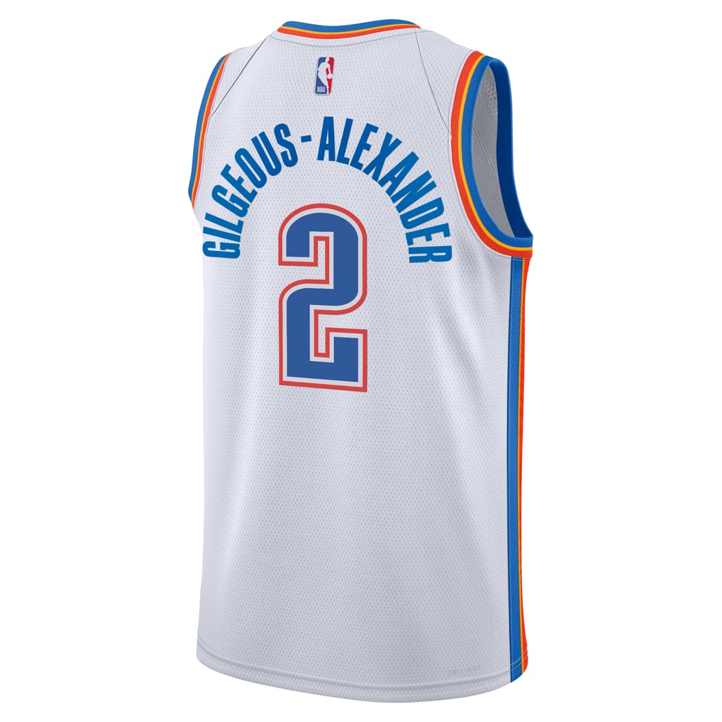 Nike Shai Gilgeous-Alexander #2 Oklahoma City Thunder White Away Swingman Jersey