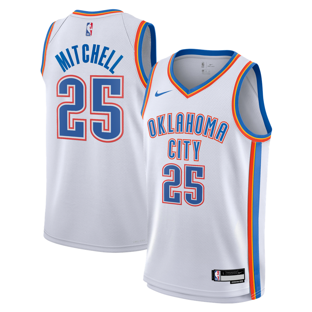 Nike Aaron Mitchell Oklahoma City Thunder White Away Swingman Jersey