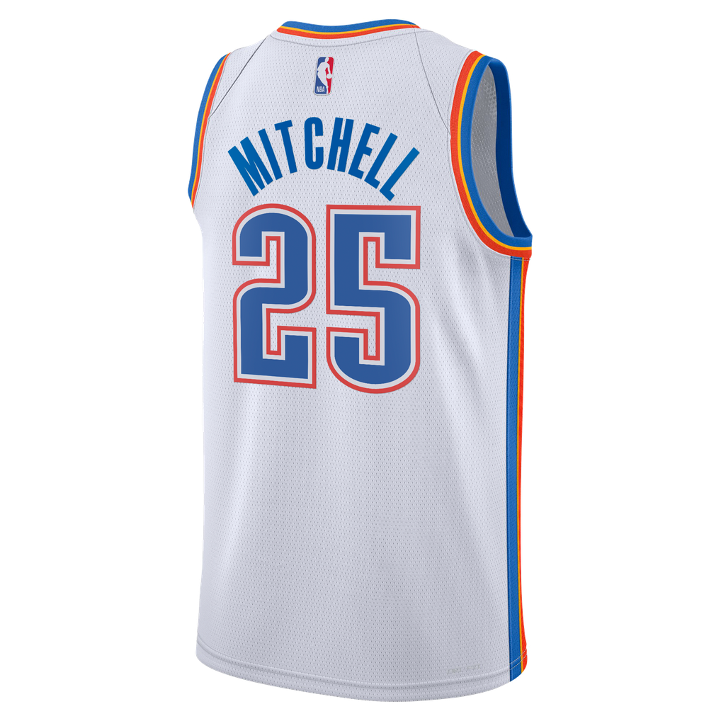 Nike Aaron Mitchell Oklahoma City Thunder White Away Swingman Jersey