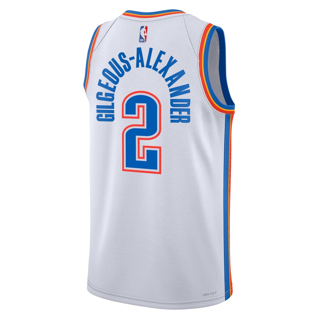 Nike Shai Gilgeous-Alexander #2 Oklahoma City Thunder White Away Swingman Jersey