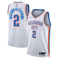 Nike Oklahoma City Thunder Custom White Away Swingman Jersey