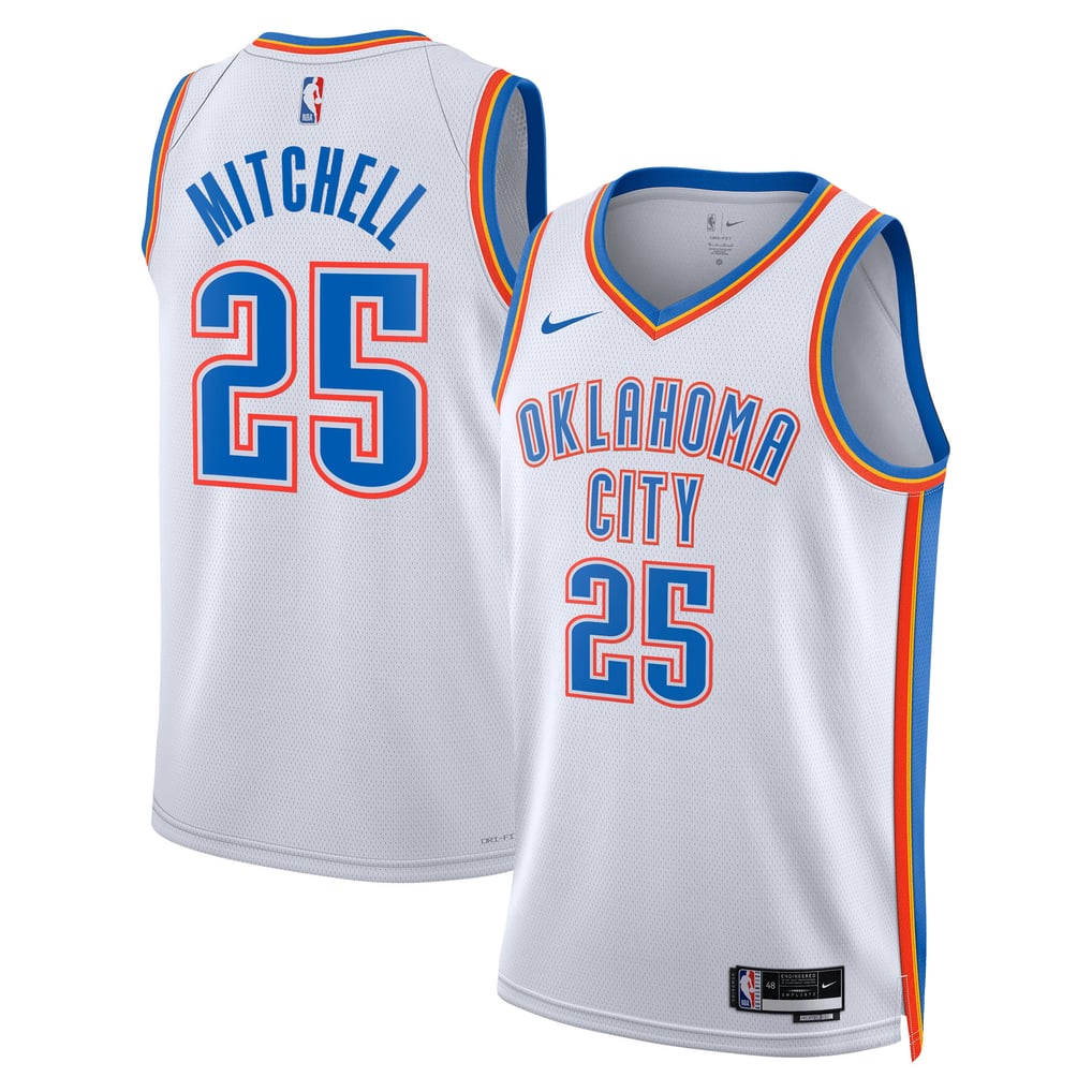 Nike Aaron Mitchell Oklahoma City Thunder White Away Swingman Jersey