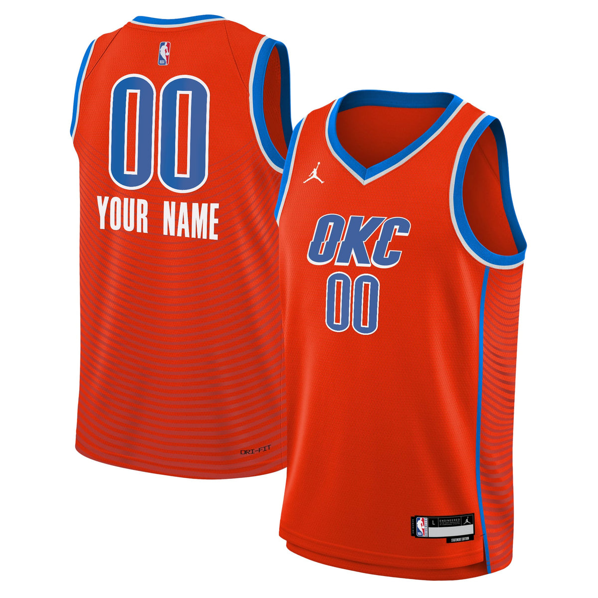 Jordan Brand Oklahoma City Thunder Custom Orange Statement Edition Swingman Jersey