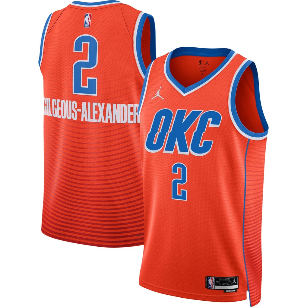 Jordan Brand Shai Gilgeous-Alexander #2 Oklahoma City Thunder Orange Statement Edition Swingman Jersey