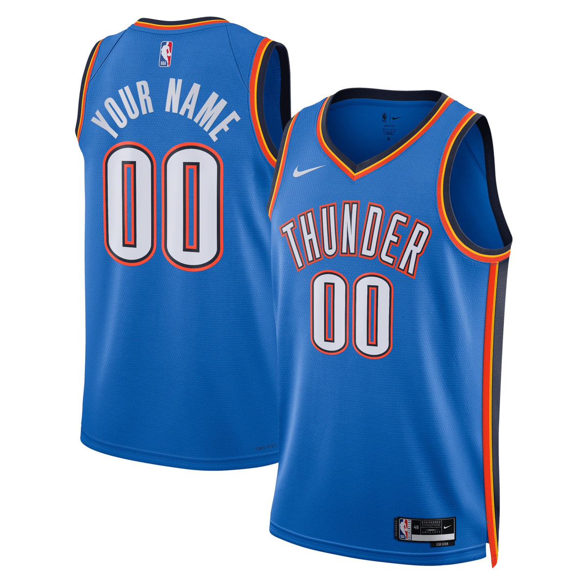 Nike Oklahoma City Thunder Custom Blue Home Swingman Jersey