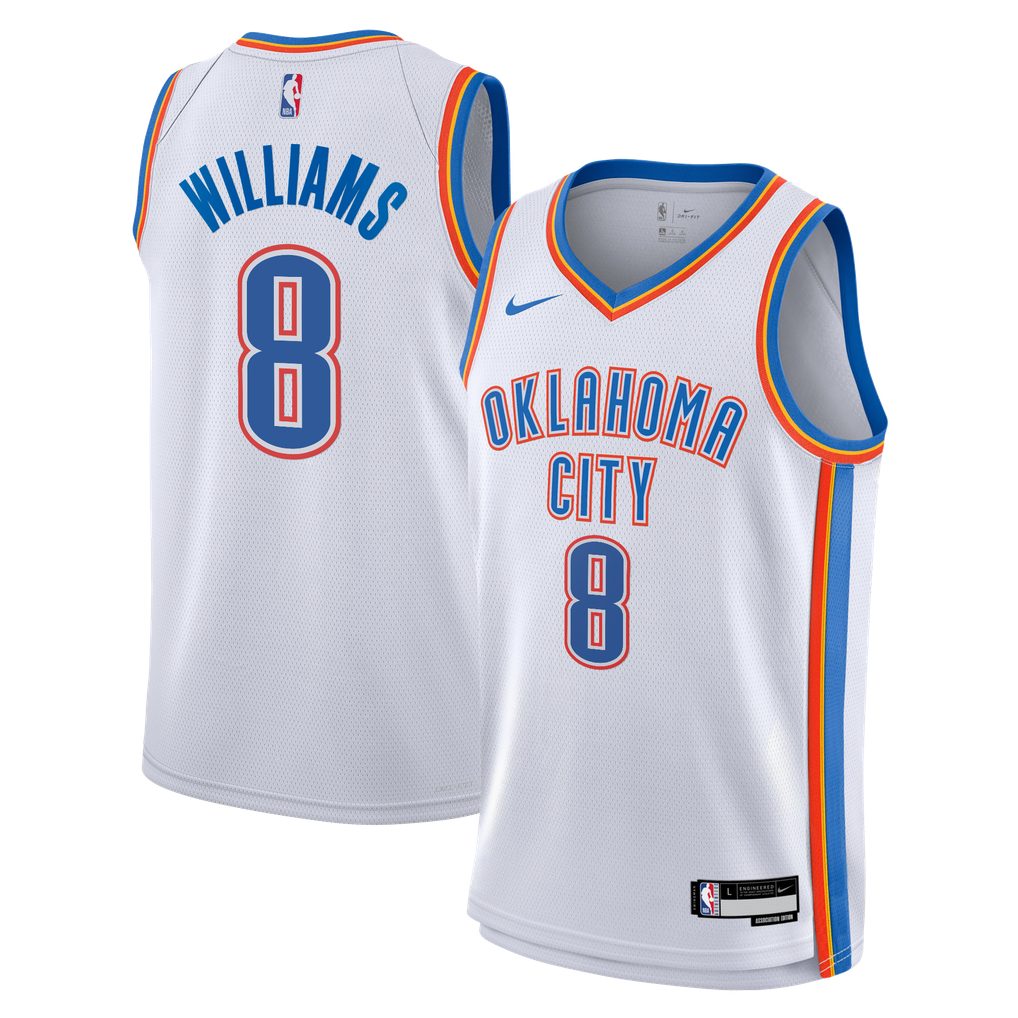 Nike Jalen Williams #8 Oklahoma City Thunder White Away Swingman Jersey