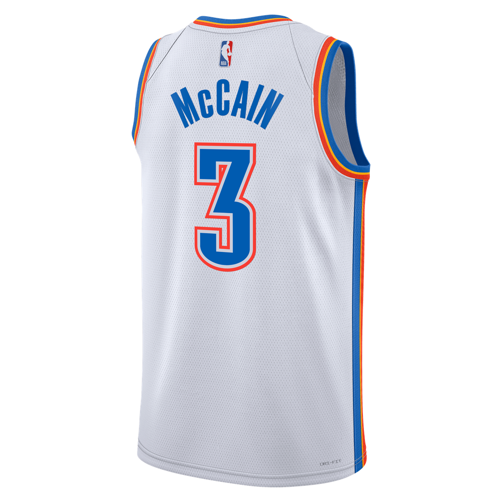 Nike Jared McCain #0 Philadelphia 76ers White Association Edition Swingman Jersey