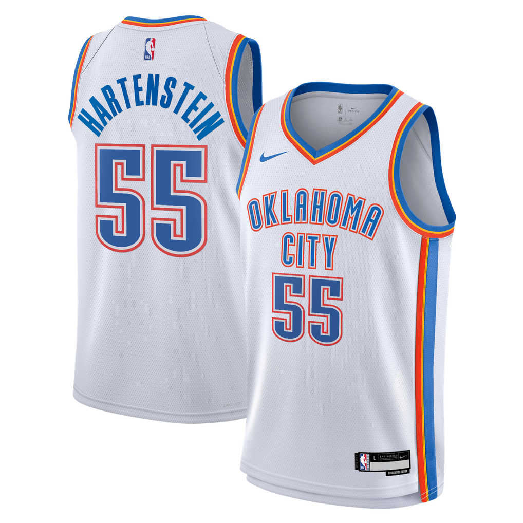 Nike Isaiah Hartenstein #55 Oklahoma City Thunder White Away Swingman Jersey