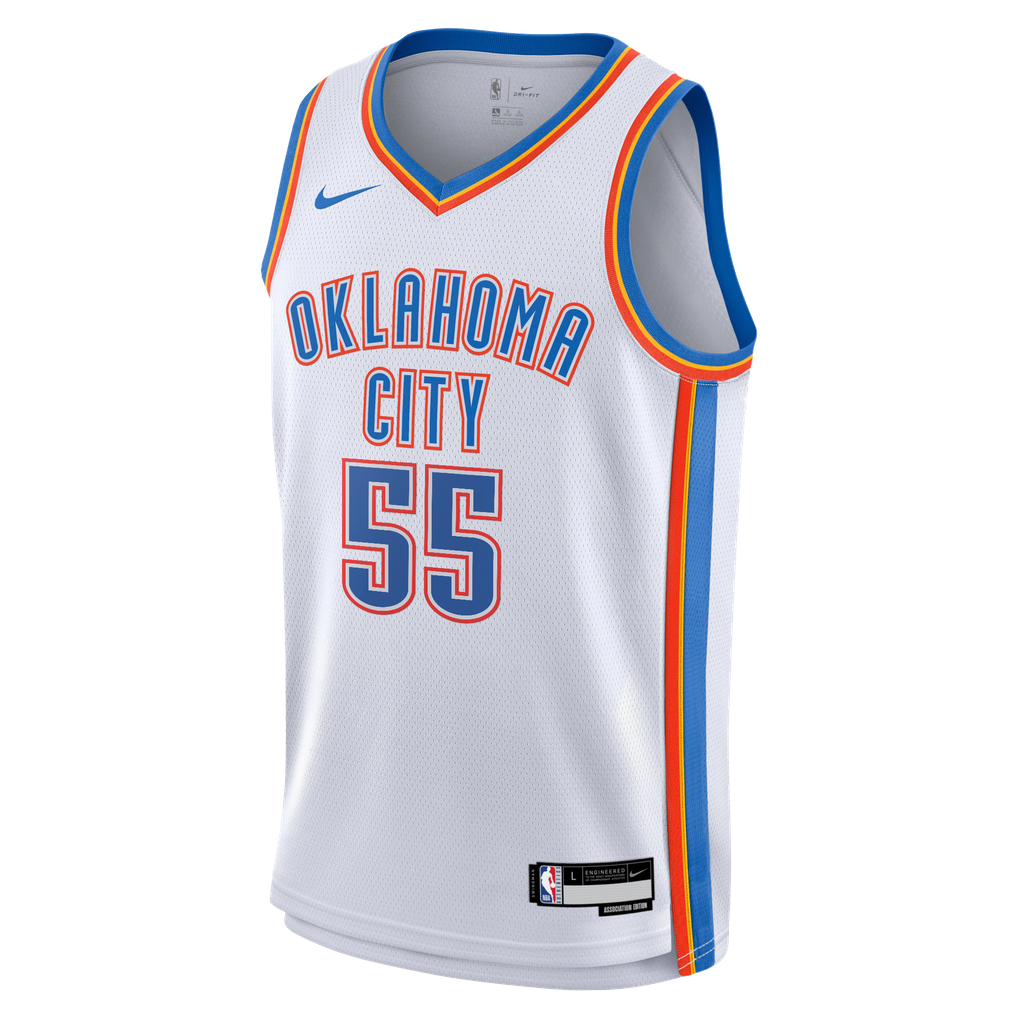 Nike Isaiah Hartenstein #55 Oklahoma City Thunder White Away Swingman Jersey