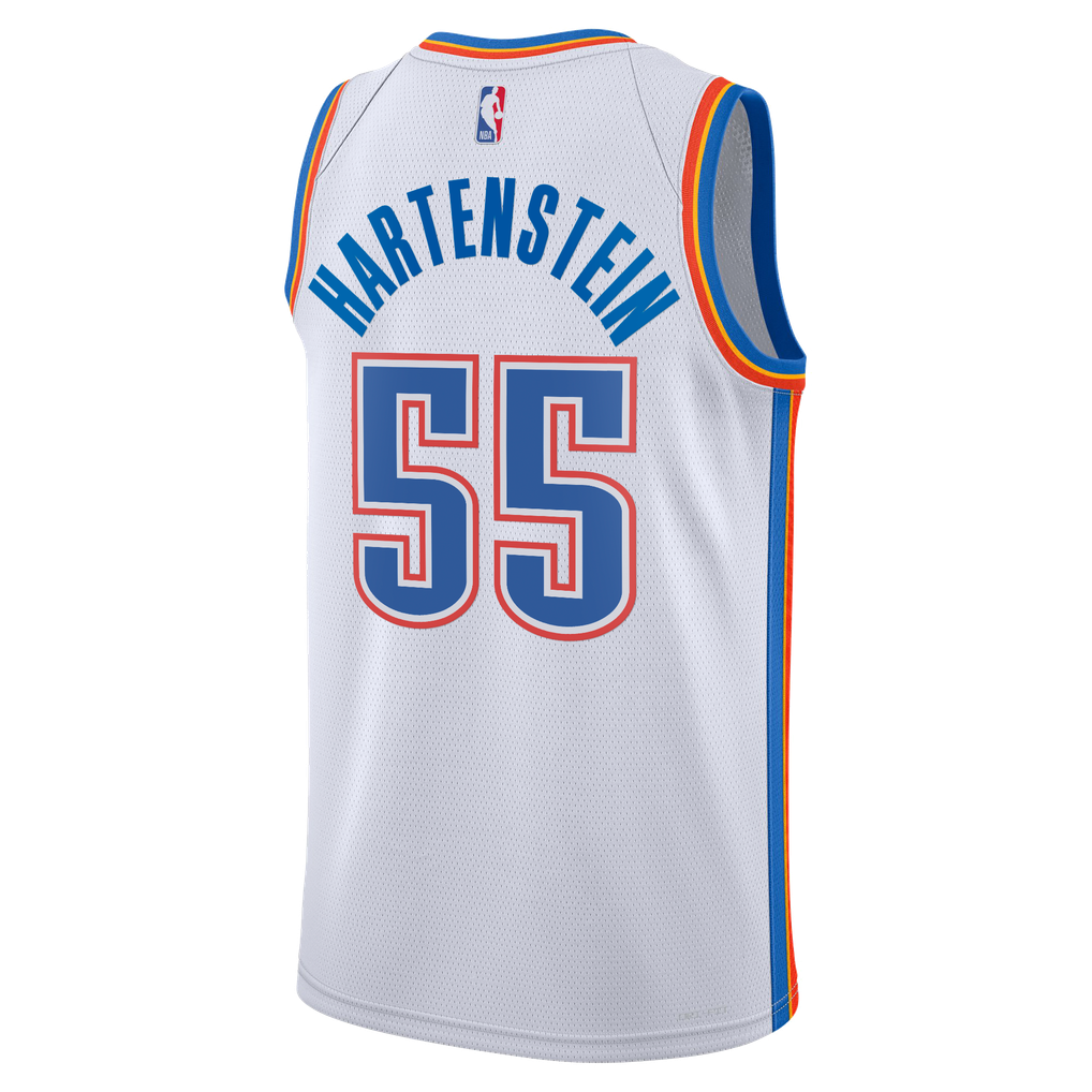 Nike Isaiah Hartenstein #55 Oklahoma City Thunder White Away Swingman Jersey
