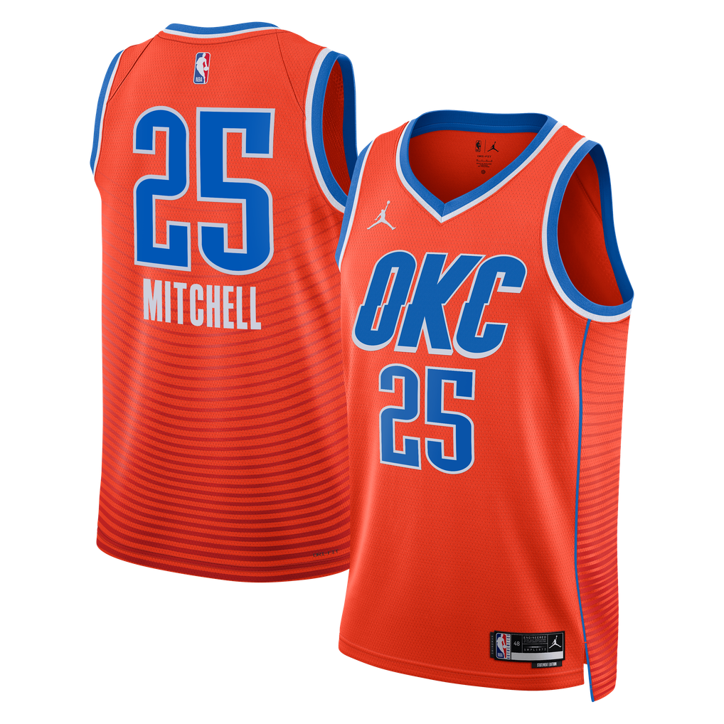 Jordan Brand Ajay Mitchell #25 Oklahoma City Thunder Orange Statement Edition Swingman Jersey
