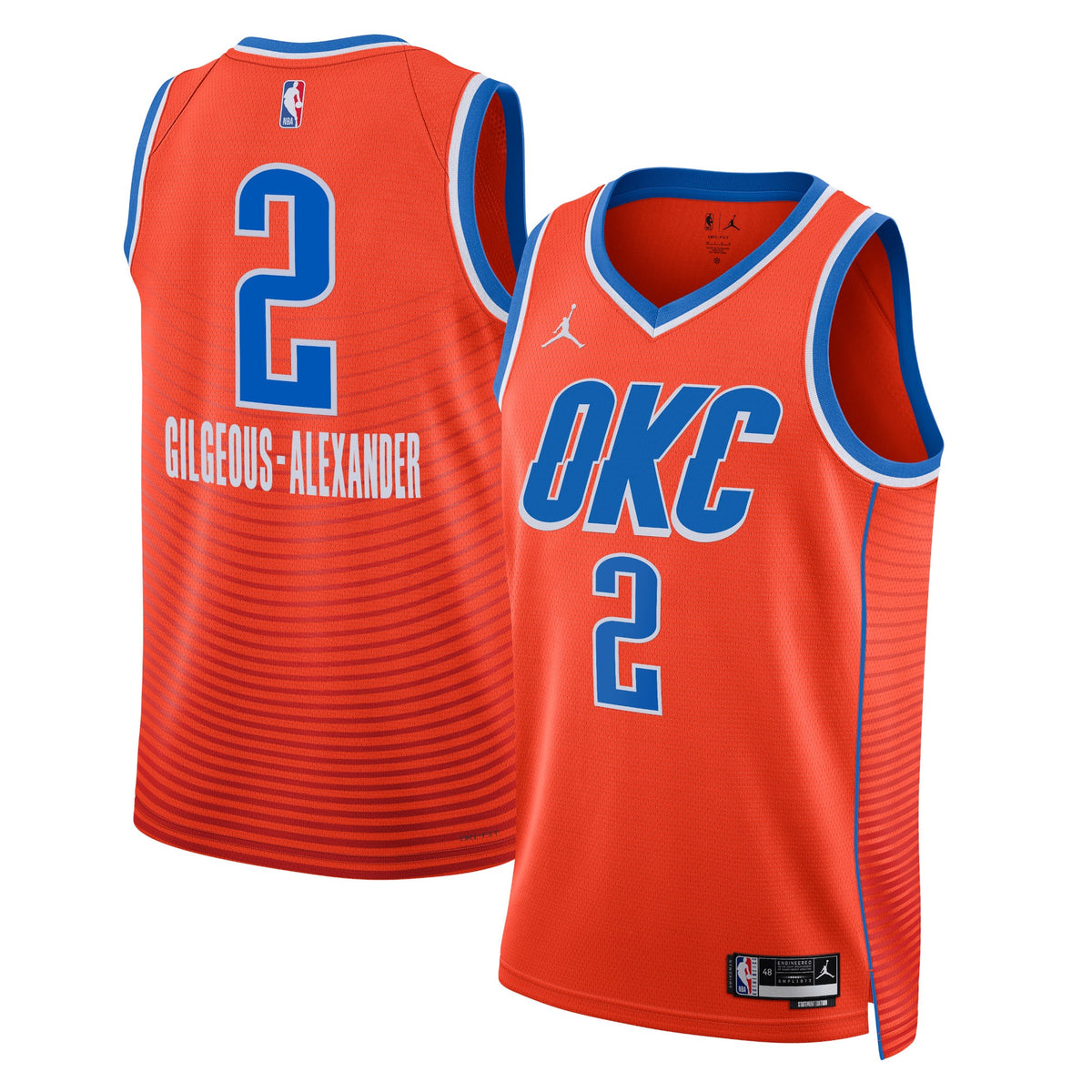 Jordan Brand Shai Gilgeous-Alexander #2 Oklahoma City Thunder Orange Statement Edition Swingman Jersey