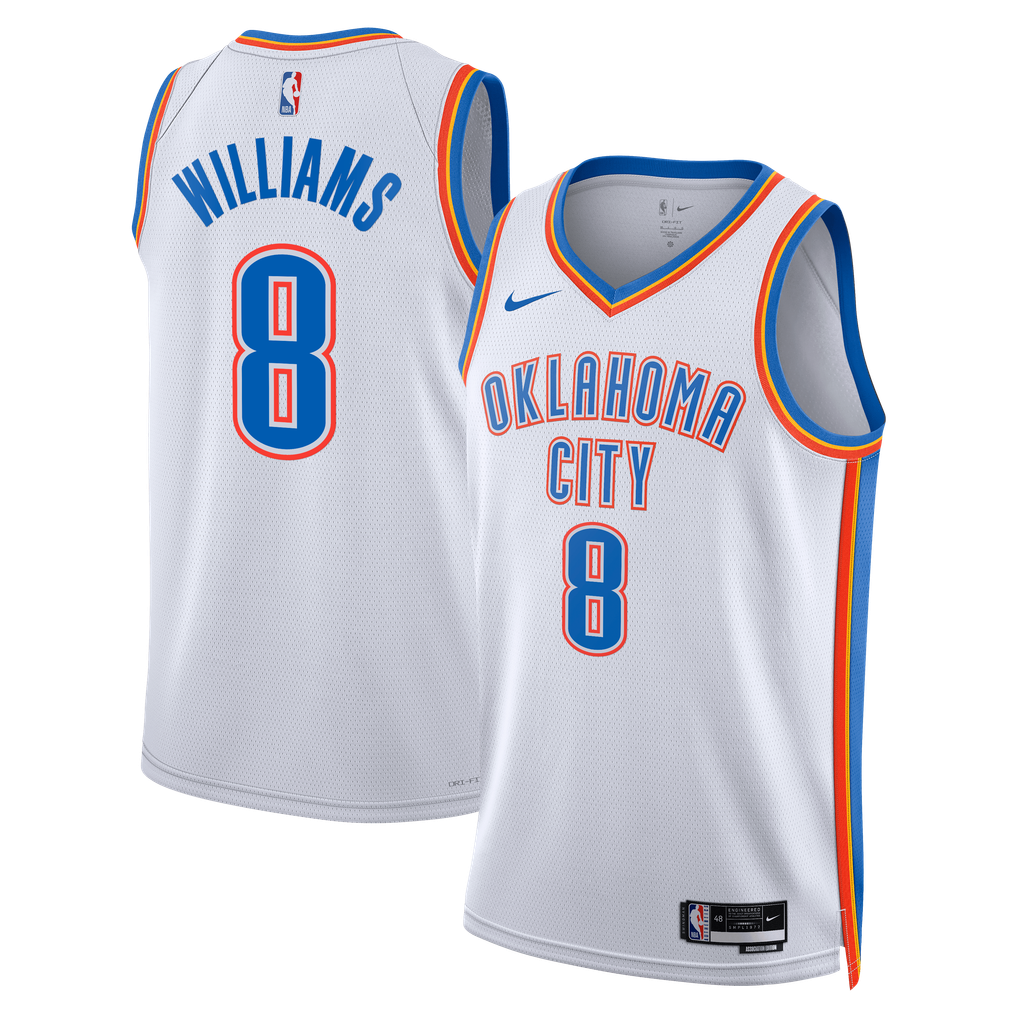 Nike Jalen Williams #8 Oklahoma City Thunder White Away Swingman Jersey