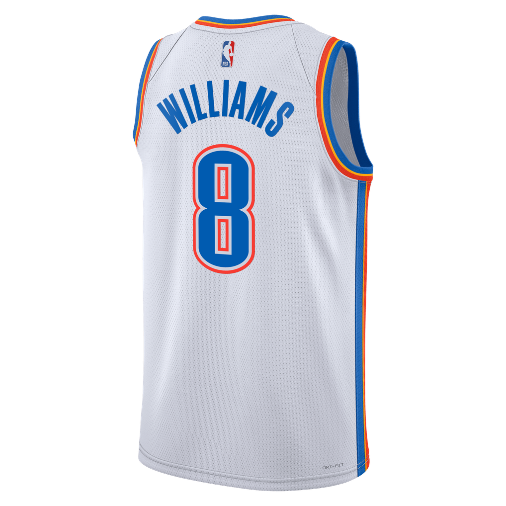 Nike Jalen Williams #8 Oklahoma City Thunder White Away Swingman Jersey