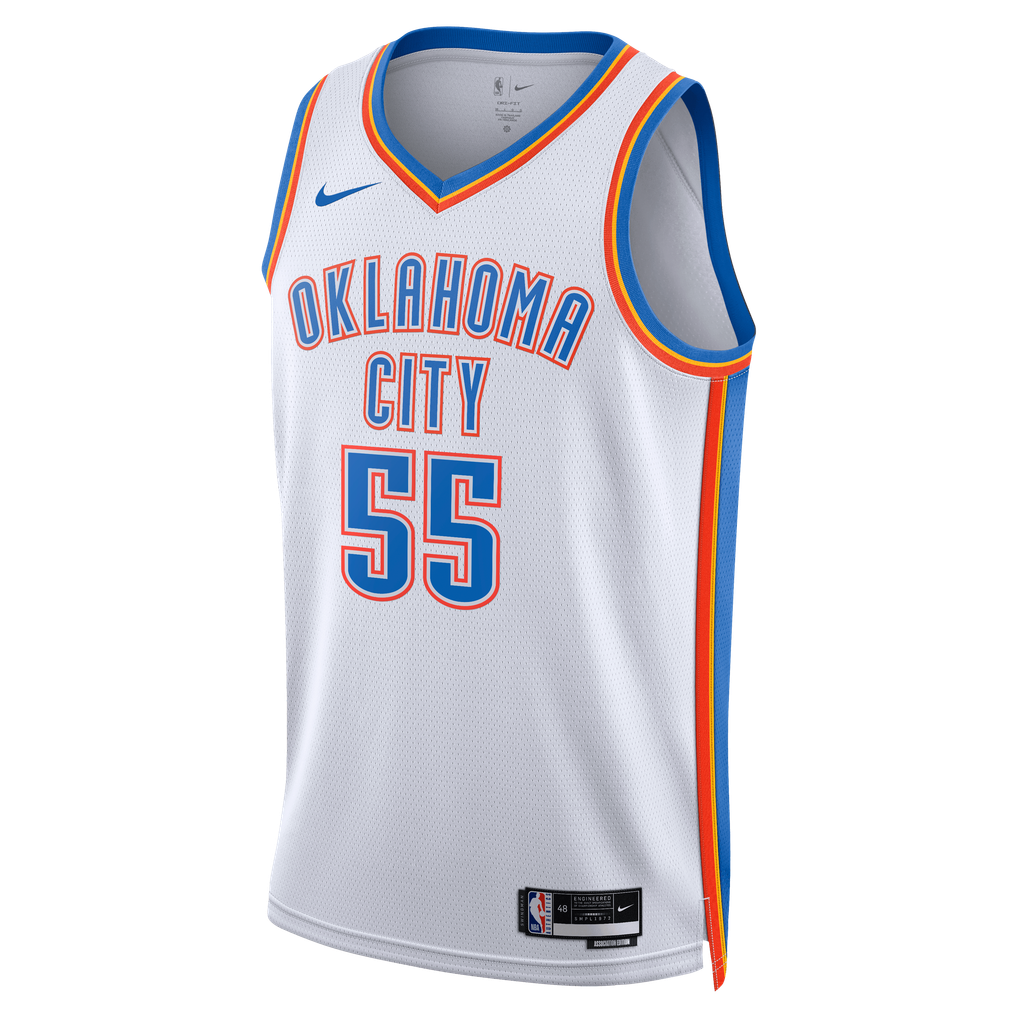 Nike Isaiah Hartenstein #55 Oklahoma City Thunder White Away Swingman Jersey