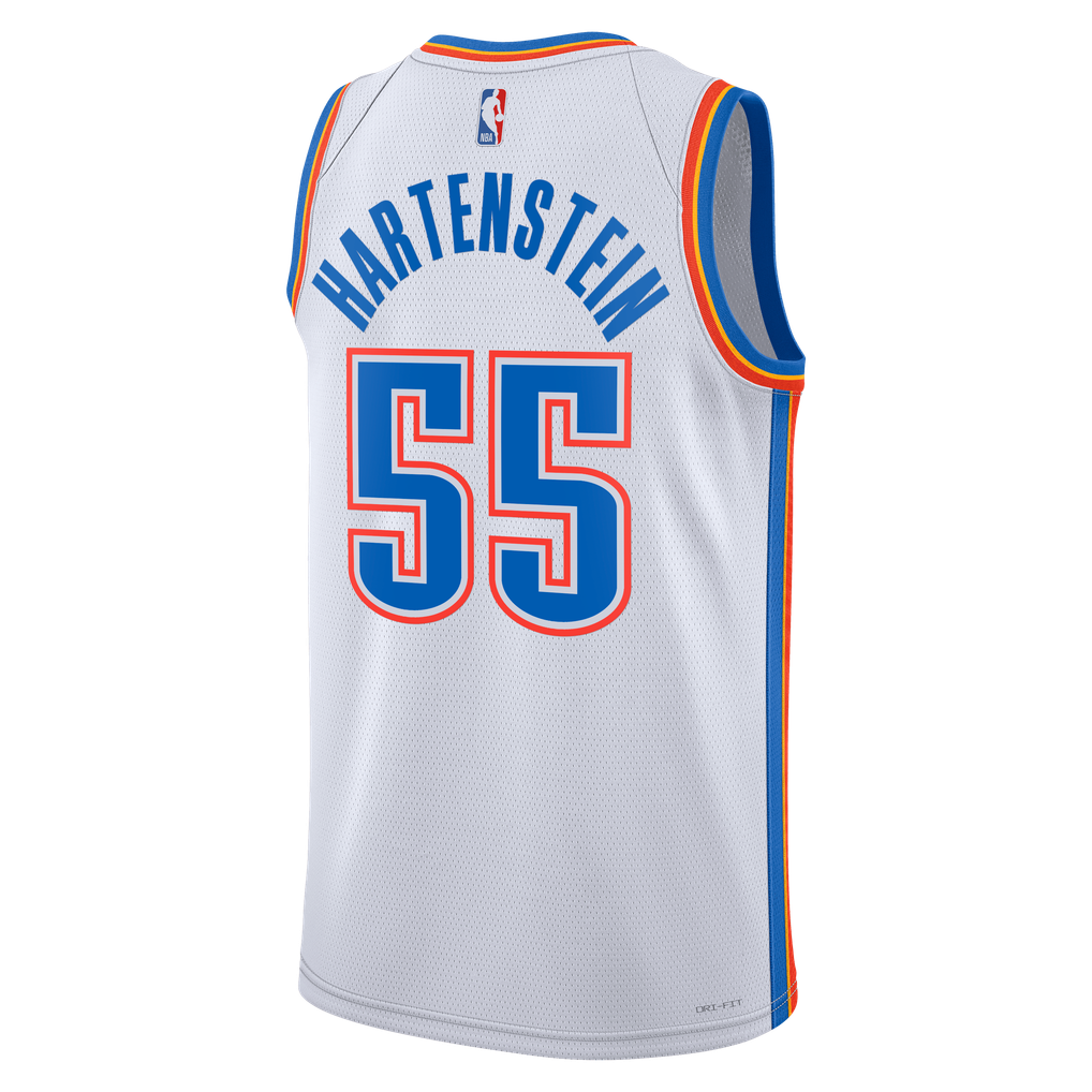 Nike Isaiah Hartenstein #55 Oklahoma City Thunder White Away Swingman Jersey
