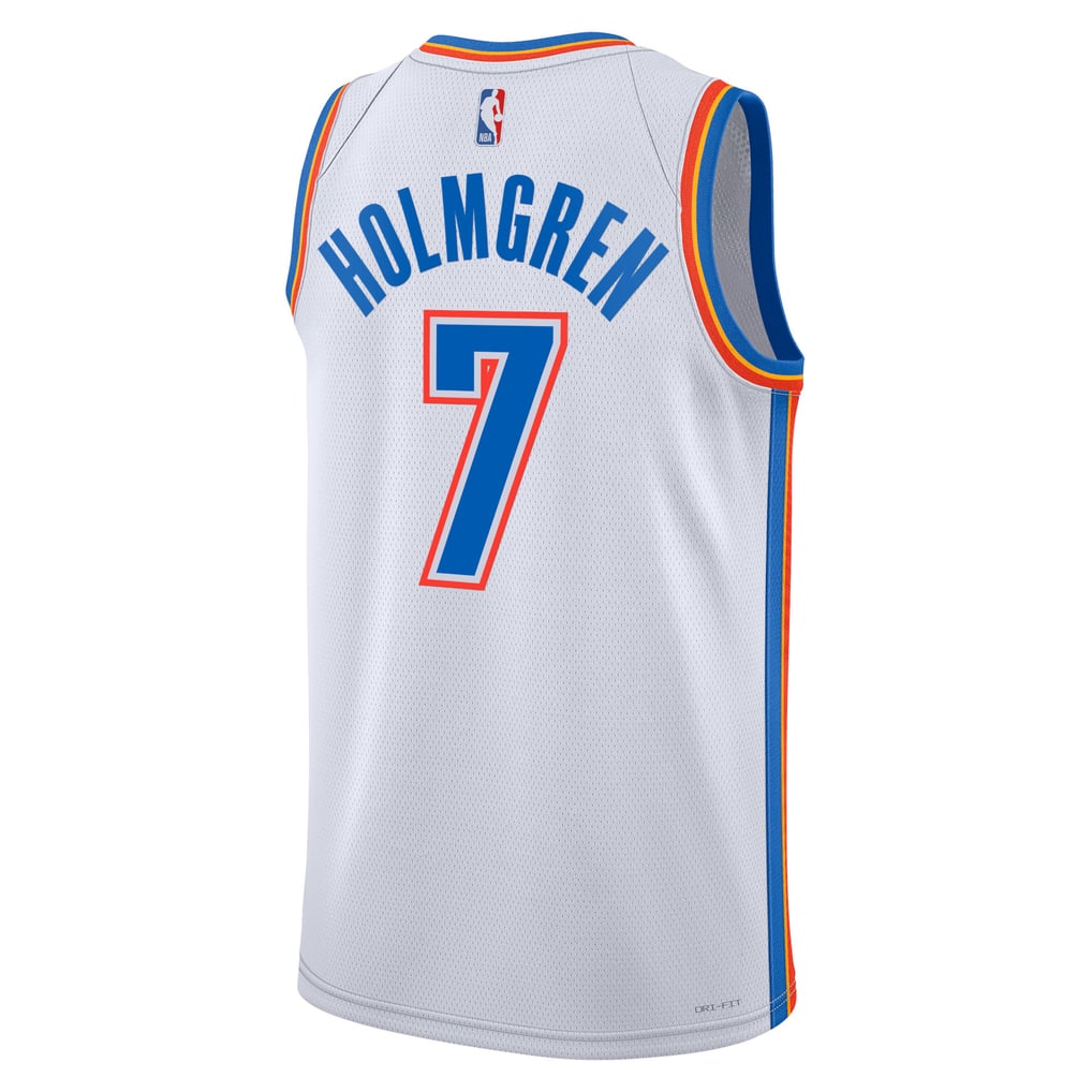 Nike Chet Holmgren #7 Oklahoma City Thunder White Away Swingman Jersey