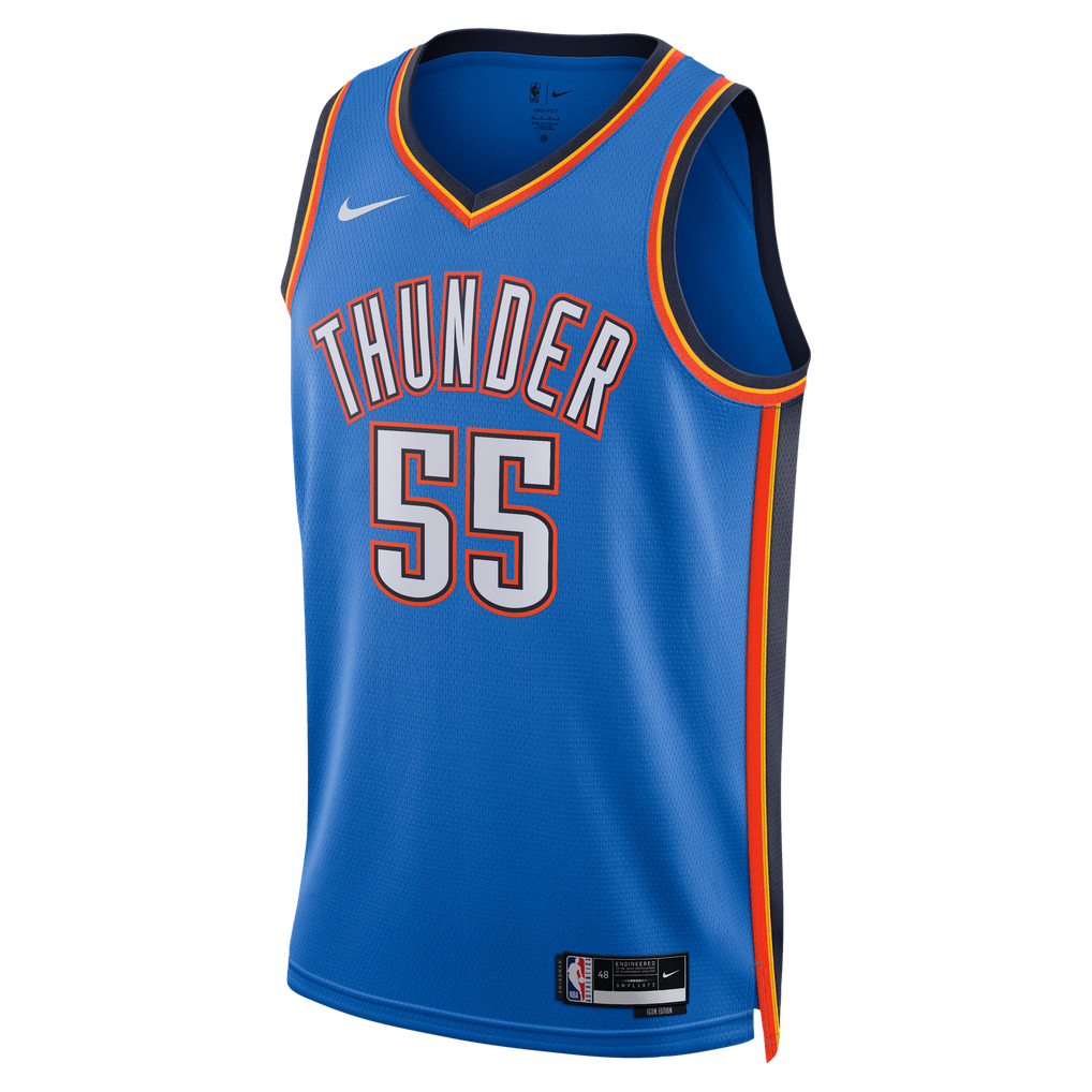 Nike Isaiah Hartenstein #55 Oklahoma City Thunder Blue Icon Edition Swingman Jersey